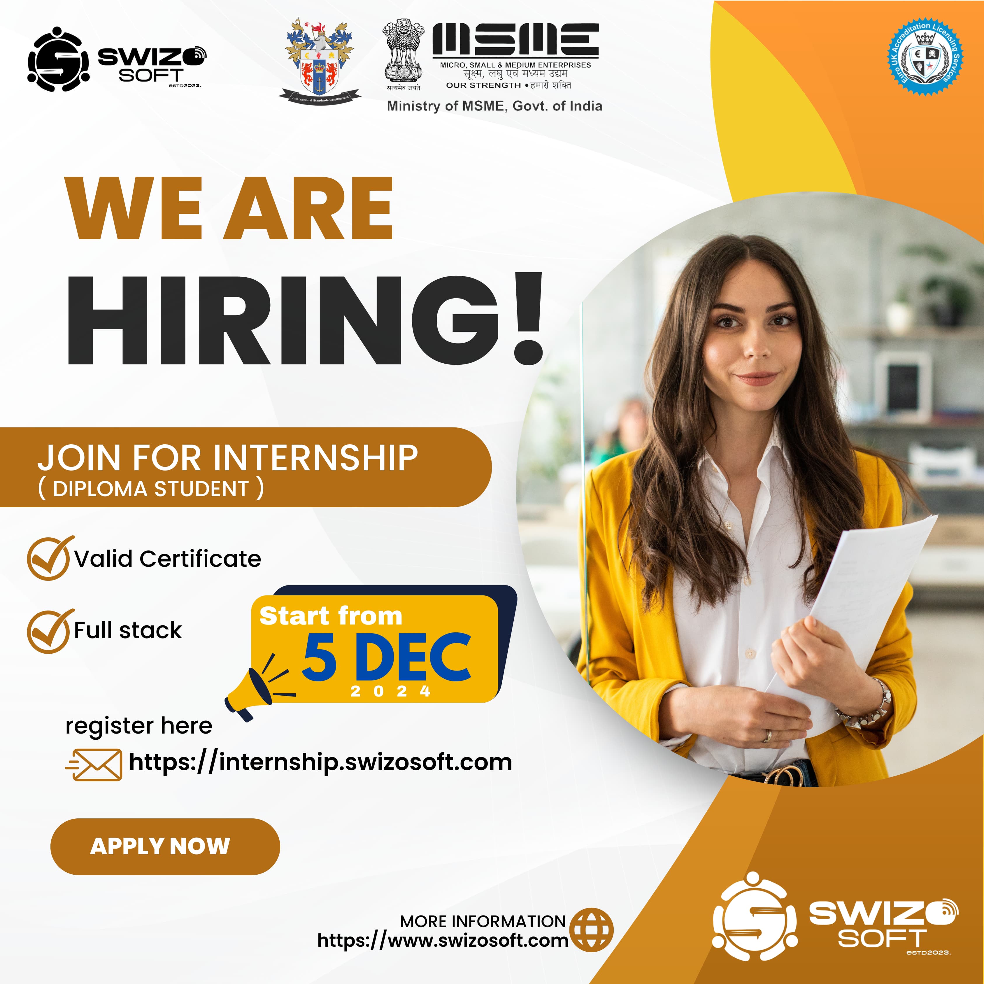 Swizosoft Internship Program Header Image